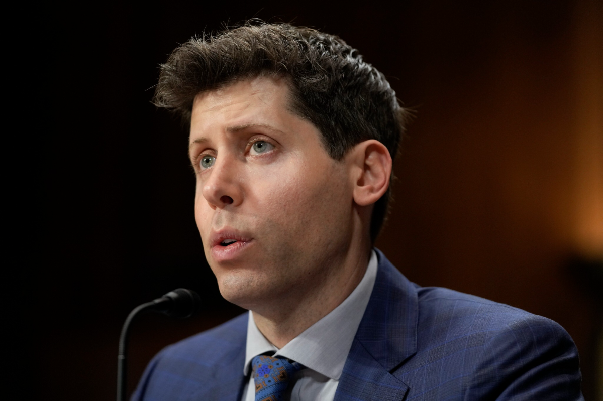 OpenAI CEO Sam Altman speaks before a Senate Judiciary Subcommittee on Privacy, Technology and the Law hearing on artificial intelligence, Tuesday, May 16, 2023, on Capitol Hill in Washington (AP Photo/Patrick Semansky)
